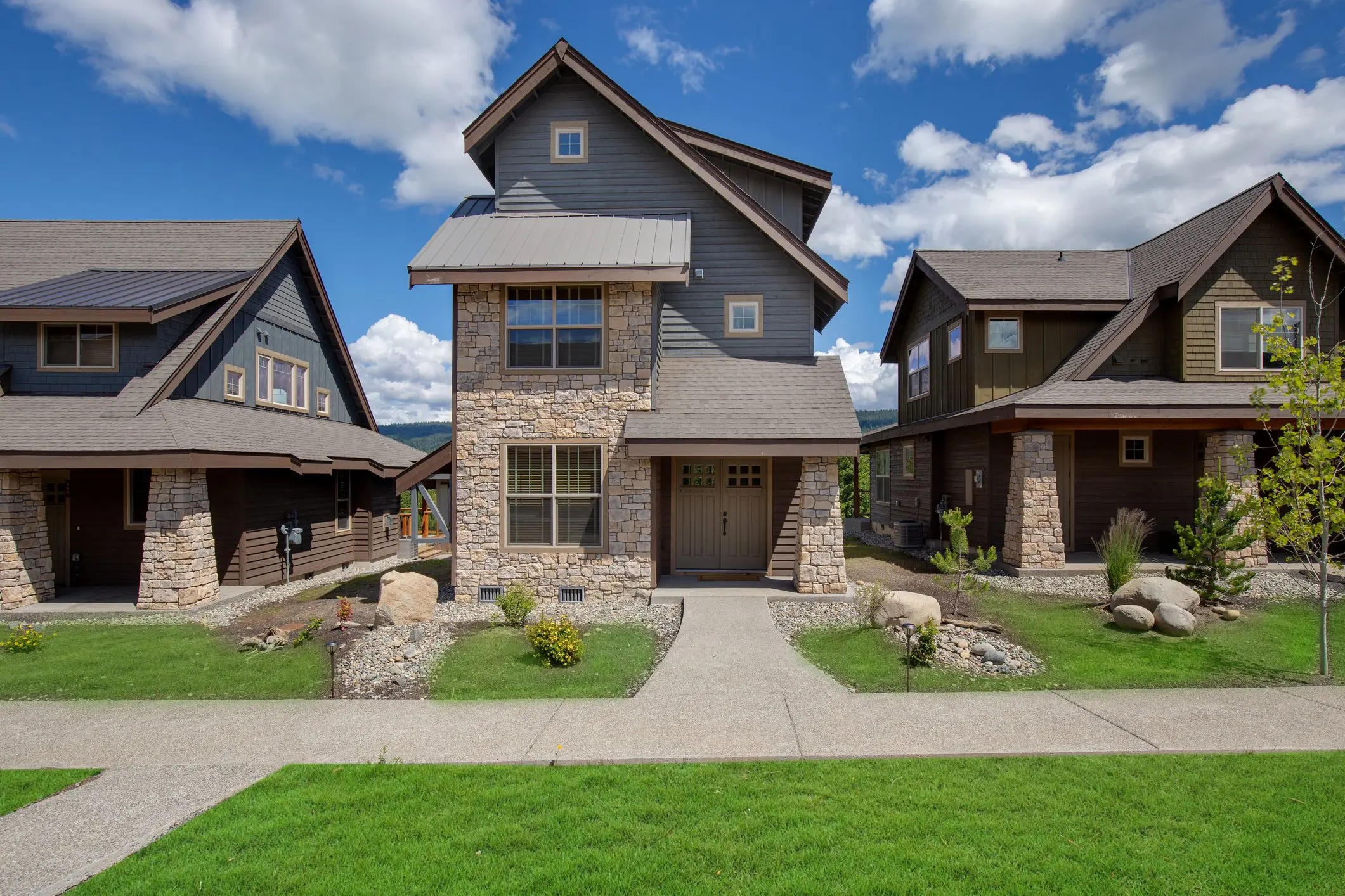 Modern suburban house on a sunny day